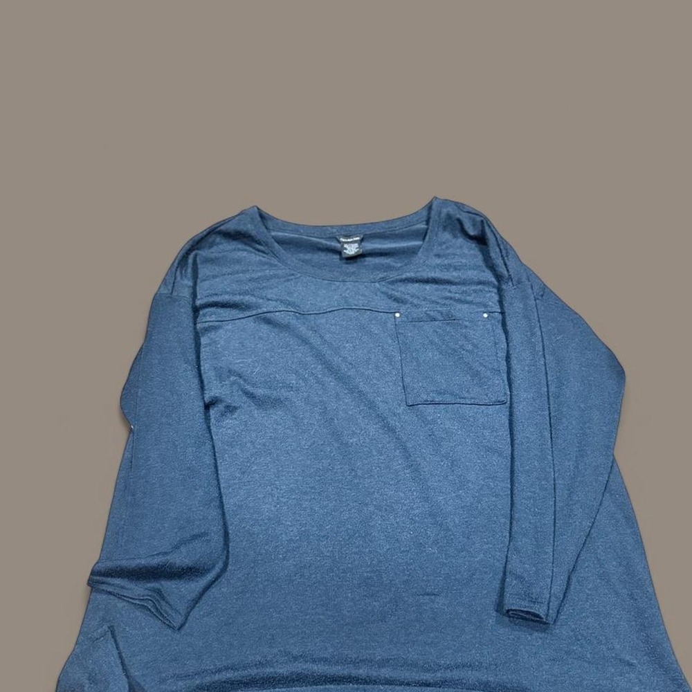 Calvin Klein Jeans Womens XXL Navy Blue Pocket Tunic Relaxed Knit Top